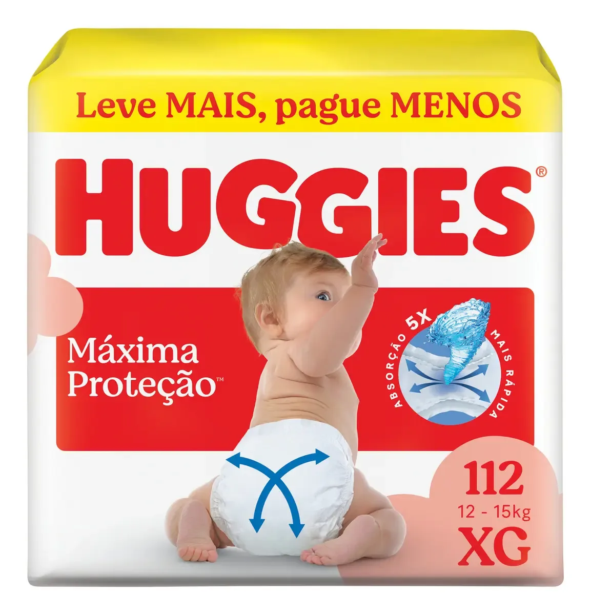 Fralda Huggies Máxima Proteção tamanho XG