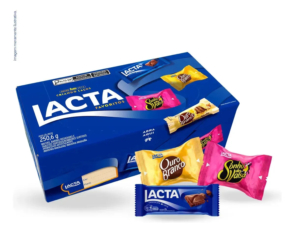 Caixa de chocolates Lacta Favoritos de 250,6 g