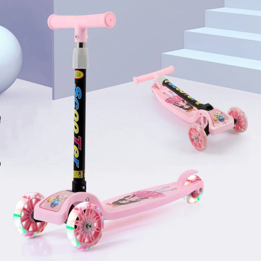 Patinete infantil dobrável de três rodas
