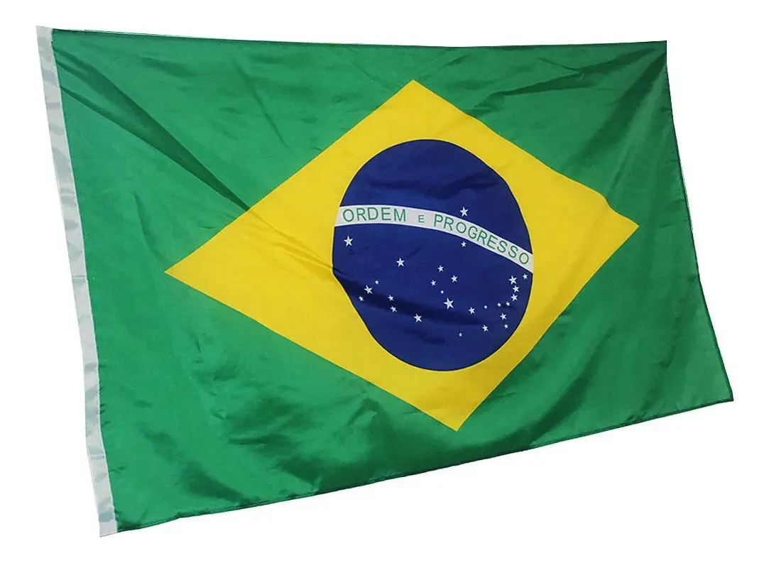 Bandeira do Brasil grande para decoração