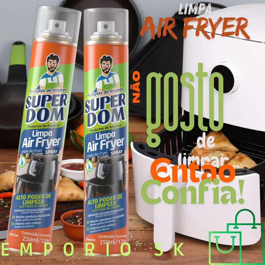 Spray para limpeza de air fryer de 250 ml