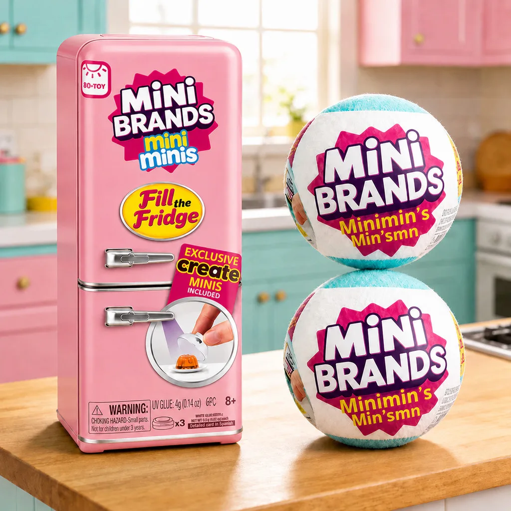 Mini geladeira Fill The Fridge com bolas colecionáveis