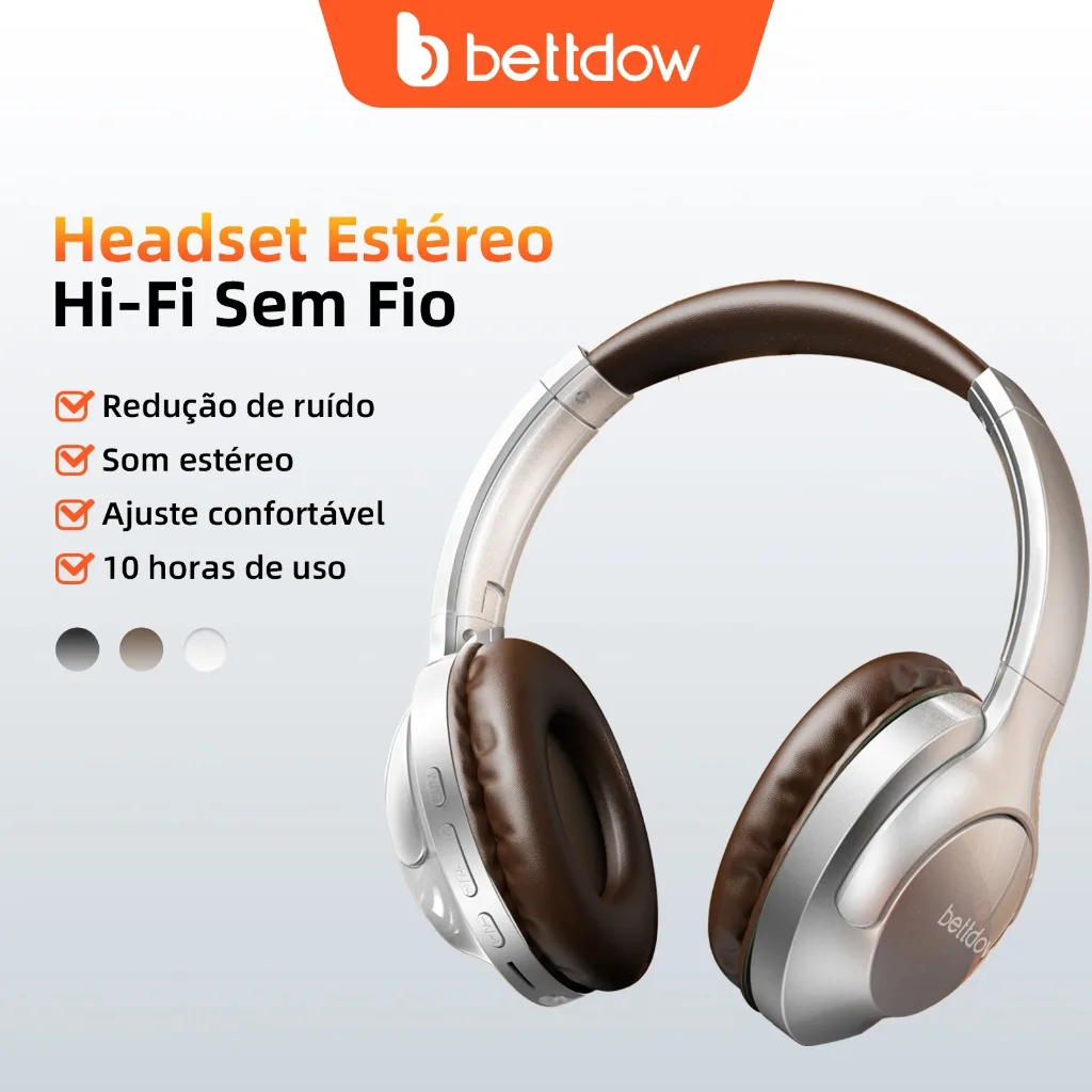 Fones Bluetooth Bettdow com cancelamento de ruído