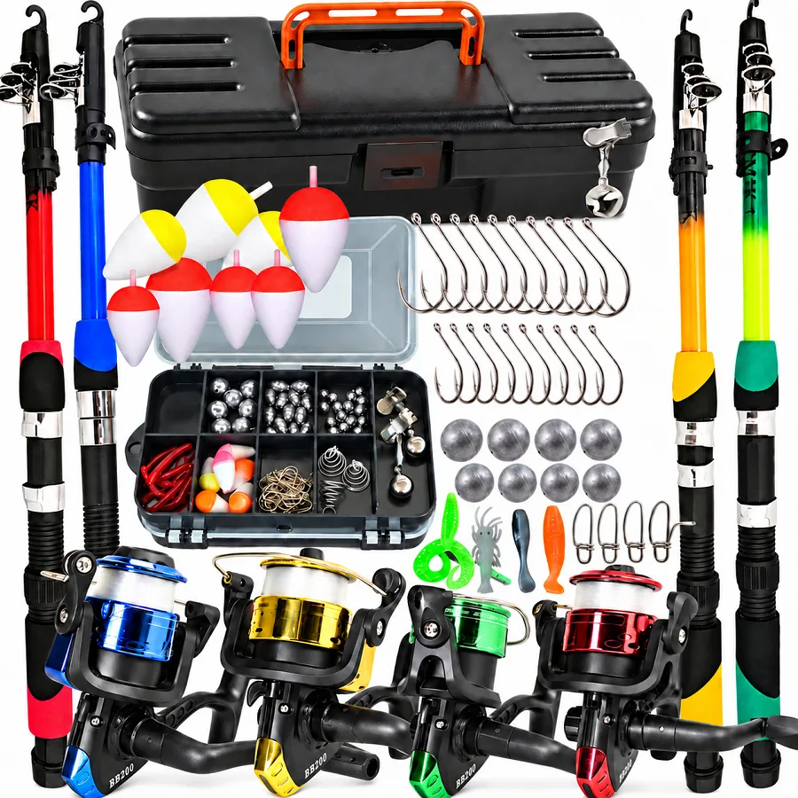 Kit de pesca completo com vara e maleta