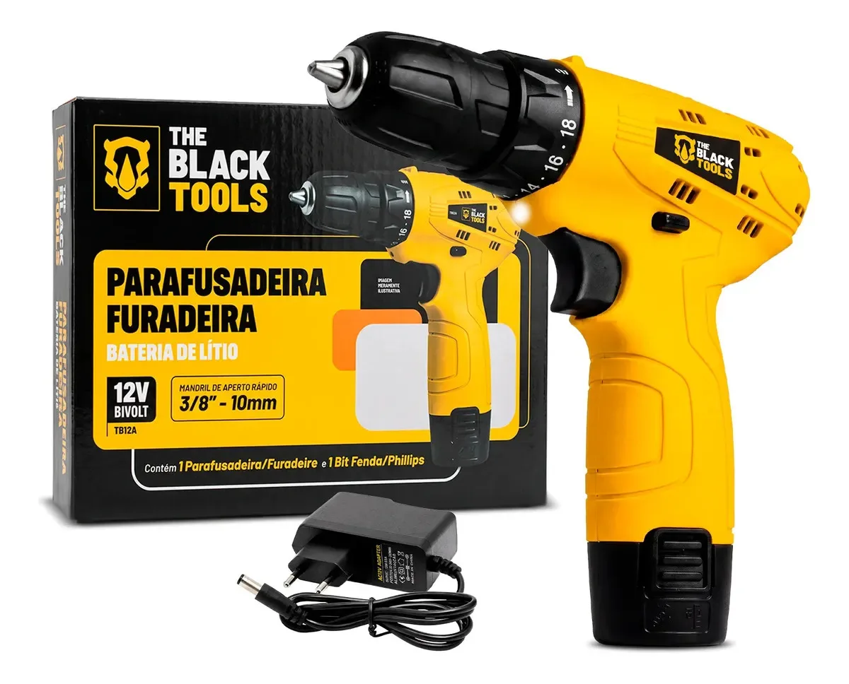 Parafusadeira e furadeira The Black Tools TB12A a bateria
