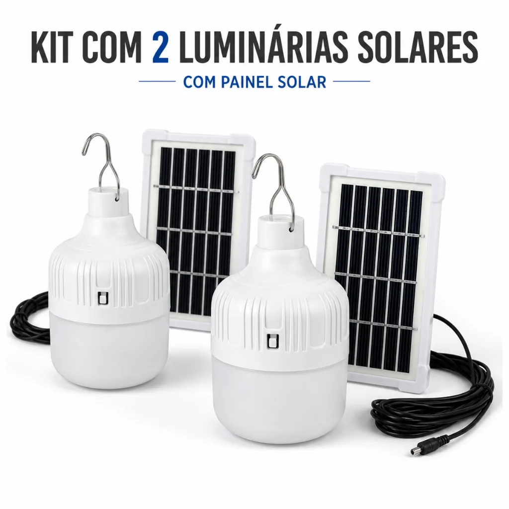 Lampião LED USB recarregável para camping