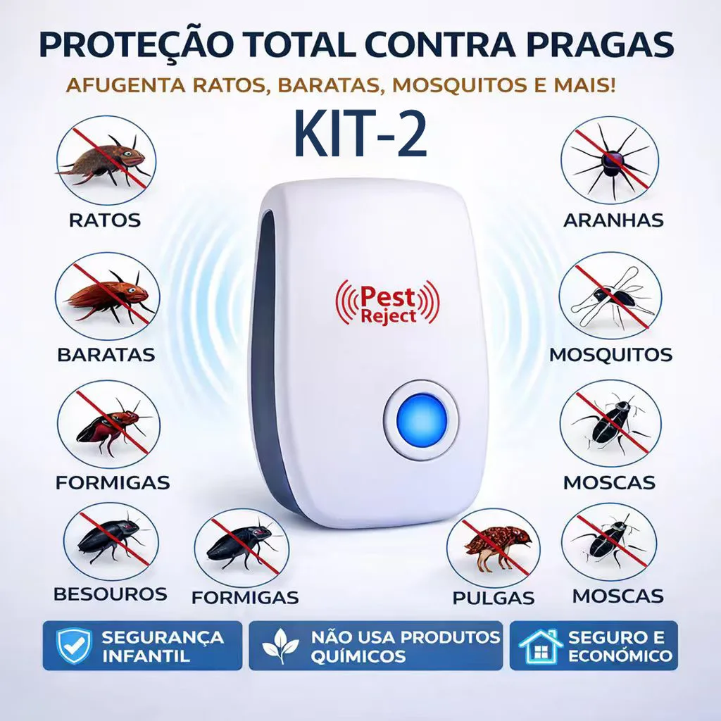 Repelente eletrônico ultrassônico bivolt