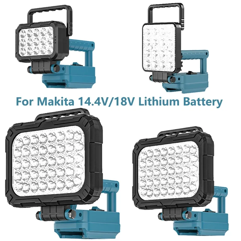 Lanterna LED portátil compatível com bateria Makita 18 V
