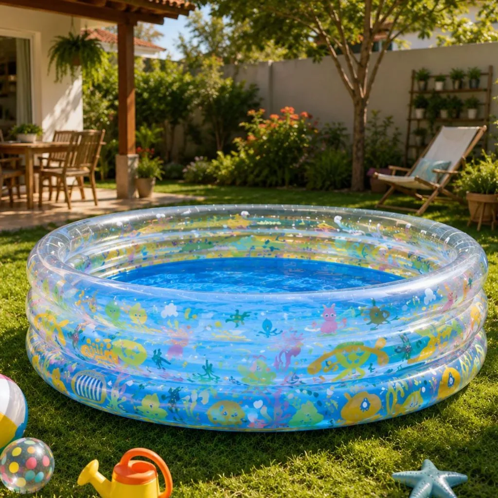 Piscina inflável infantil de 3 anéis