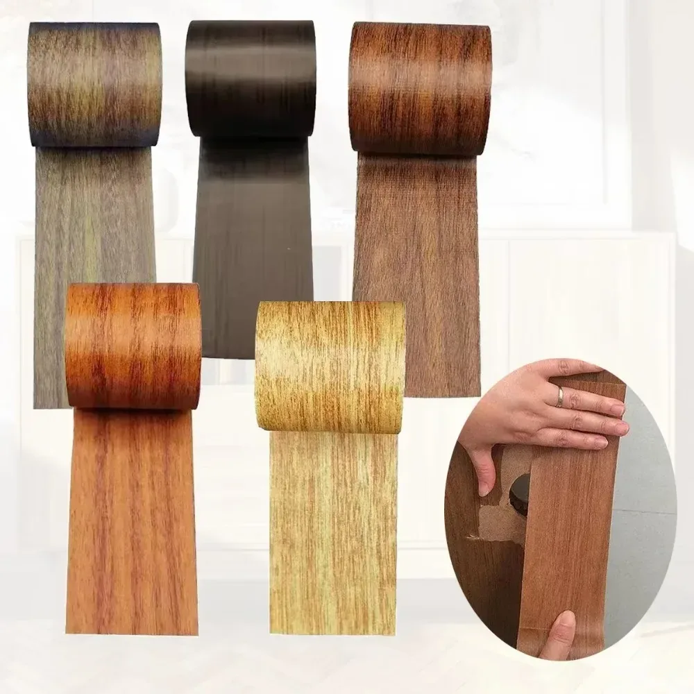 Fita adesiva com textura de madeira para reparos