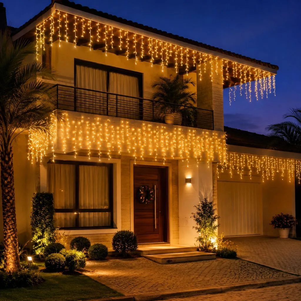 Cascata de luz com 400 LEDs e 10 metros