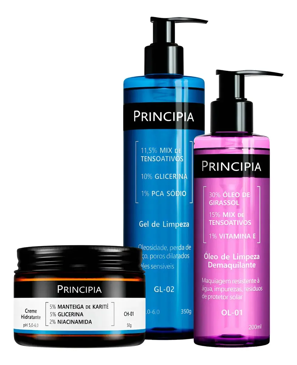 Kit Principia de limpeza e hidratação para todos os tipos de pele
