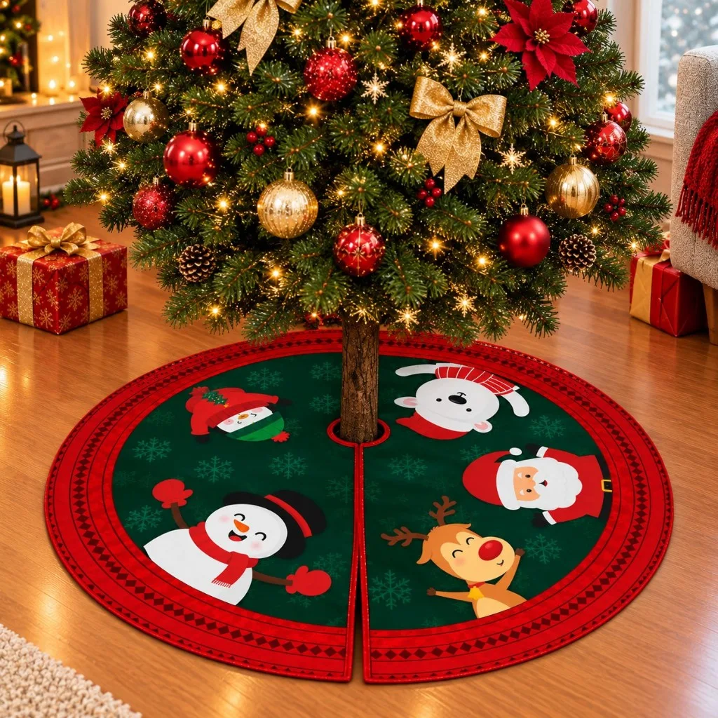Saia para árvore de Natal com laço de 68 cm