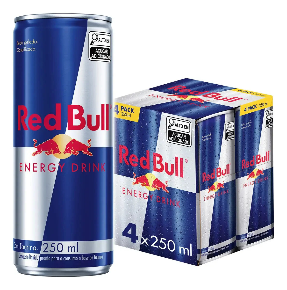 Red Bull energético com 4 latas de 250 ml