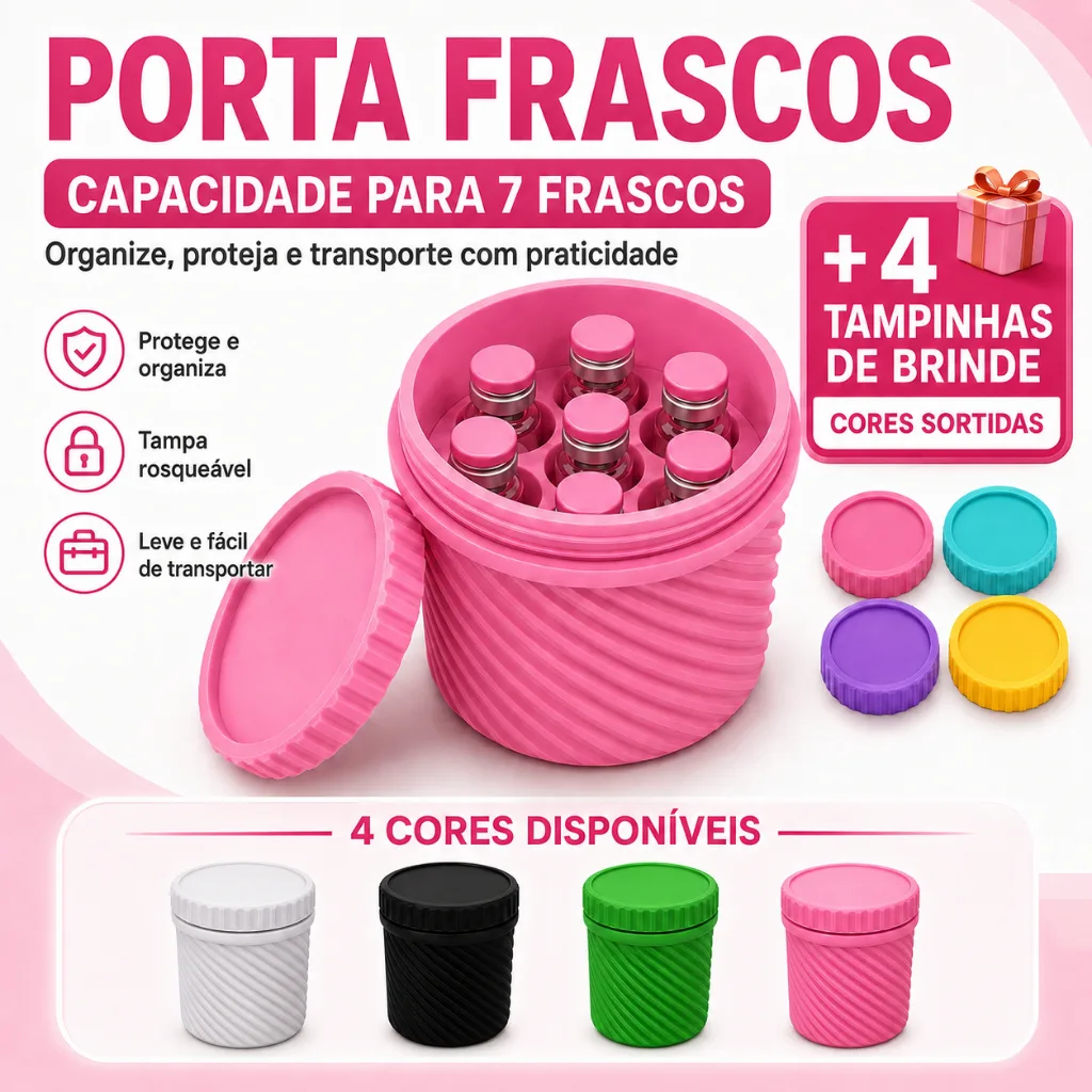 Porta frascos para peptídeos de 5 ml