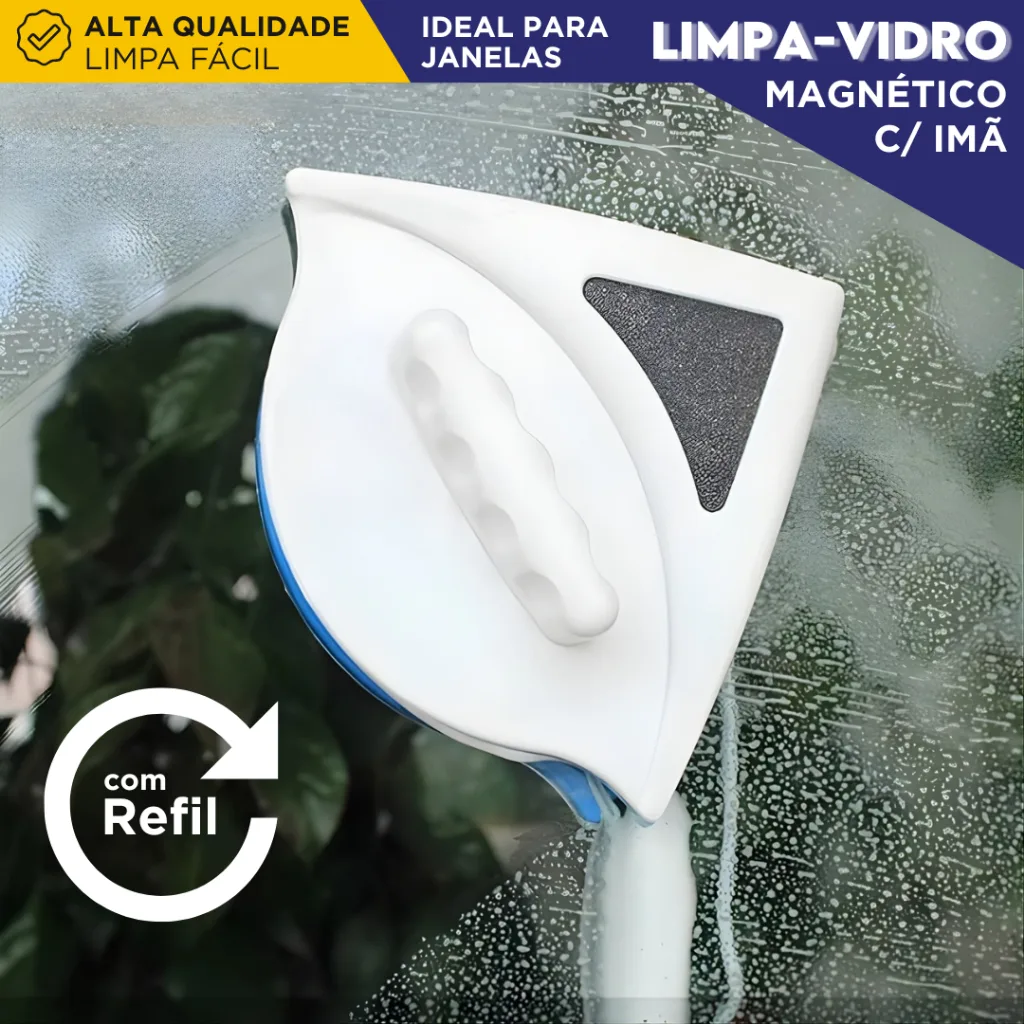 Limpador magnético de vidros dupla face