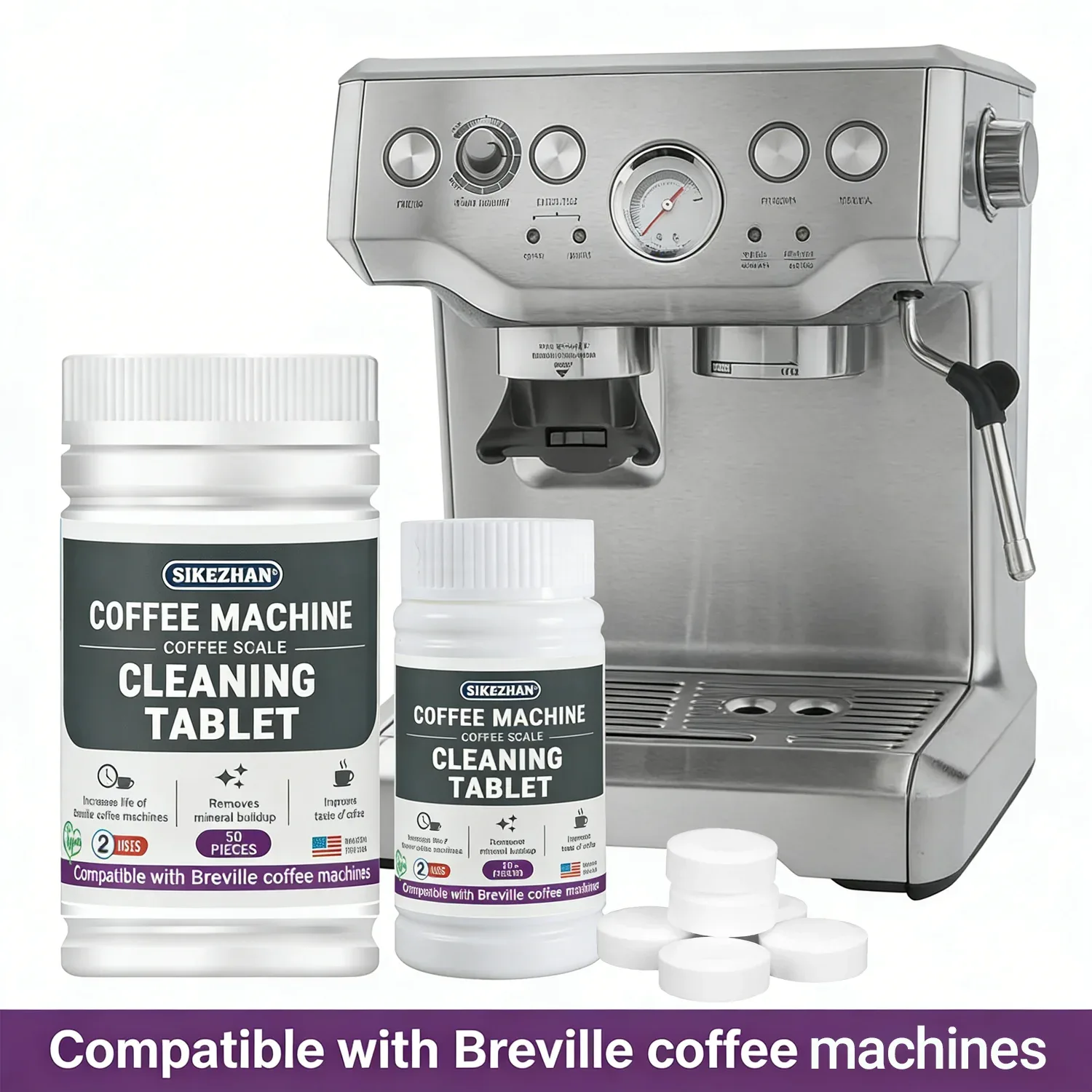 Tabletes de limpeza para máquina de café Breville