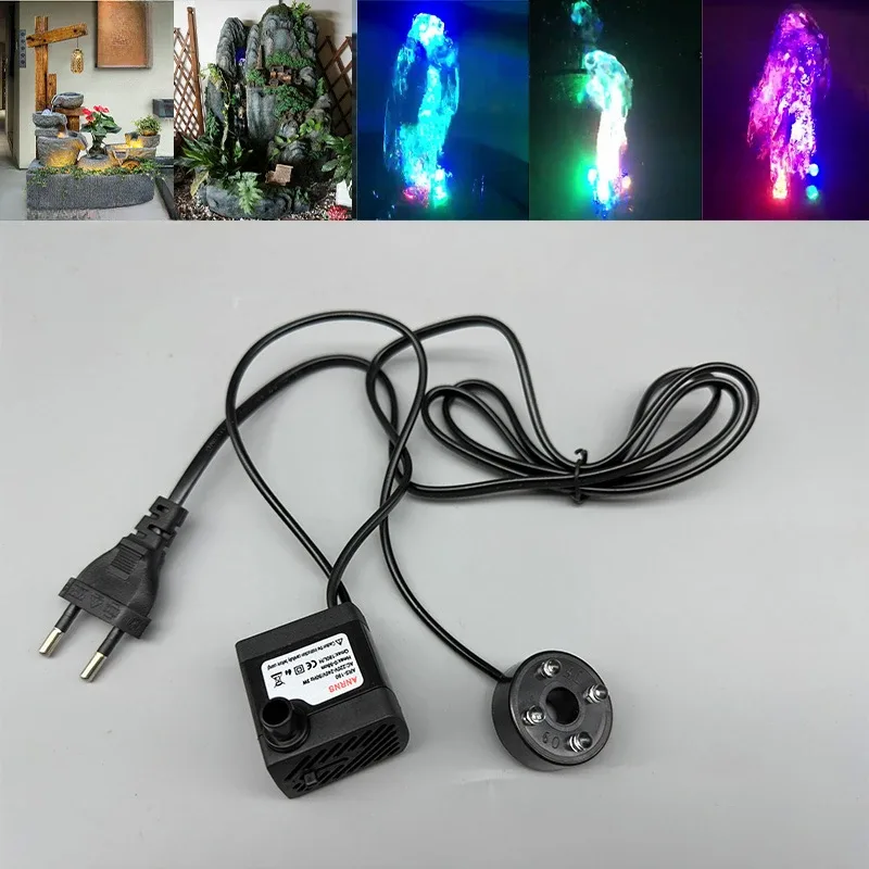 Bomba submersível para aquário com luzes LED