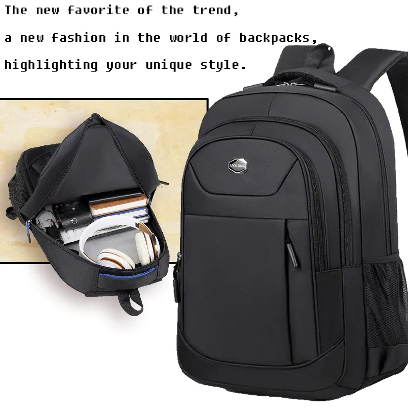 Mochila masculina com múltiplos bolsos