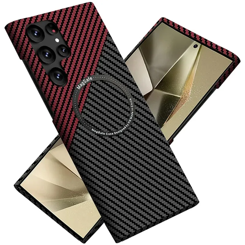 Capa magnética de fibra de carbono para Samsung Galaxy