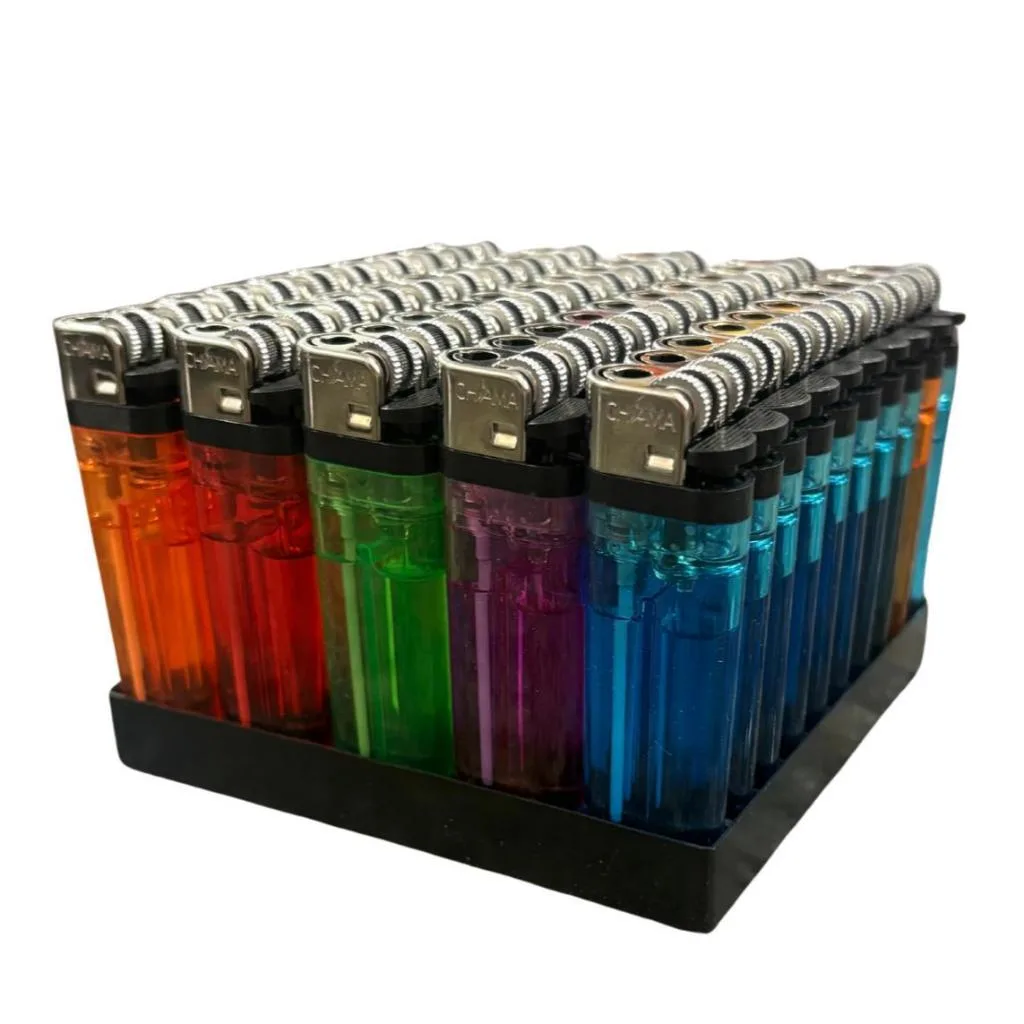Caixa de isqueiros coloridos multiuso