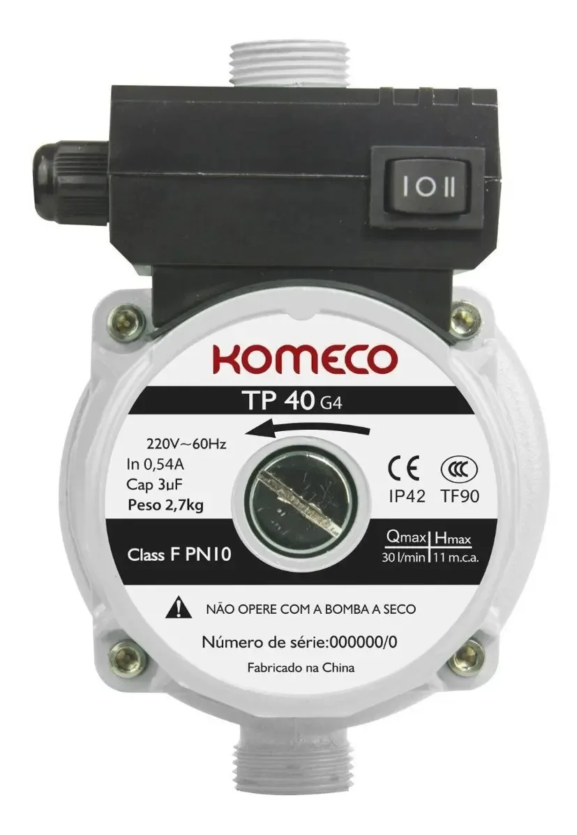Pressurizador Komeco TP 40 bivolt para chuveiro
