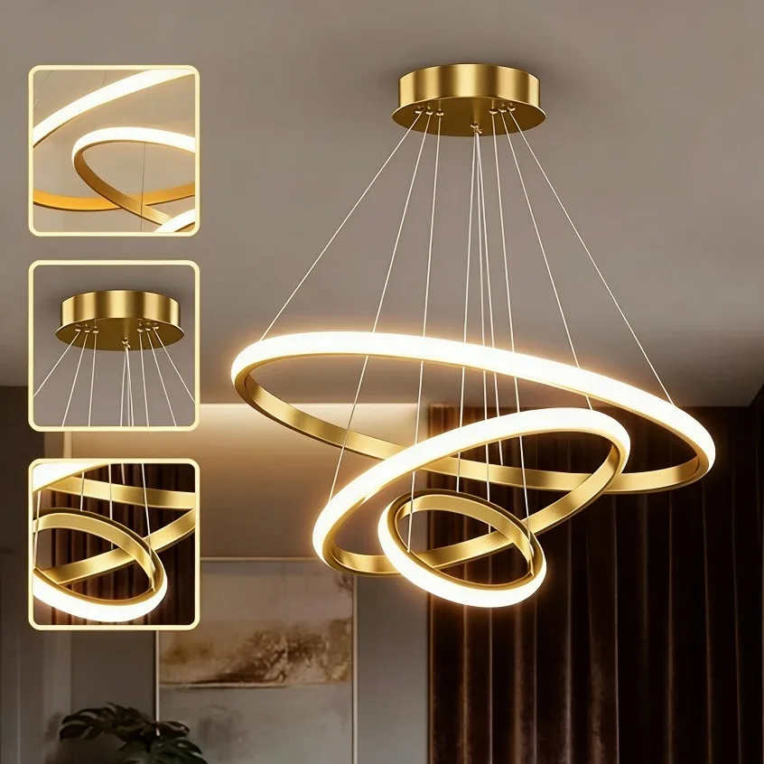 Lustre LED minimalista para sala e cozinha