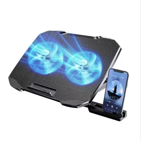 Base refrigerada para notebook com suporte de celular
