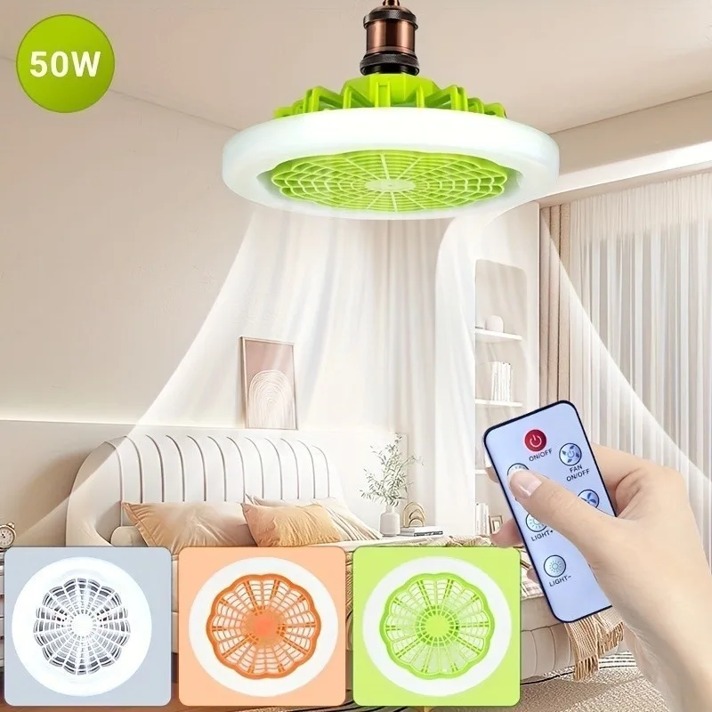 Ventilador de teto compacto com luz