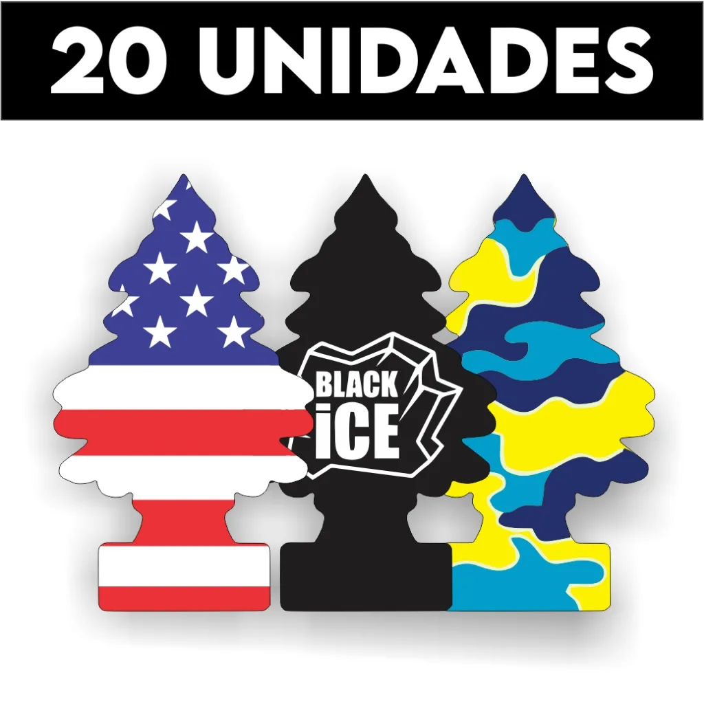 Kit com 20 aromatizadores para carro