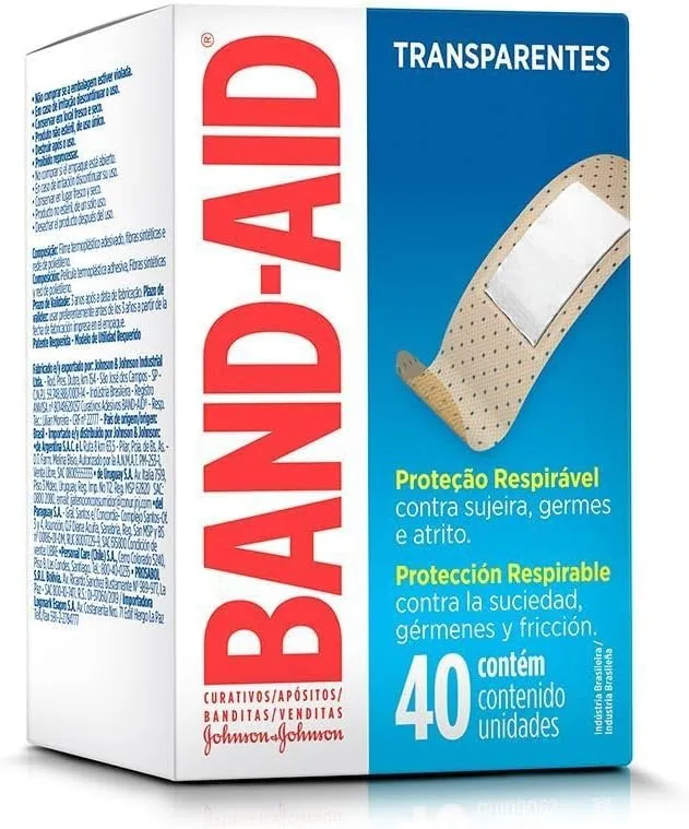 Curativo adesivo Band-Aid regular com 40 unidades