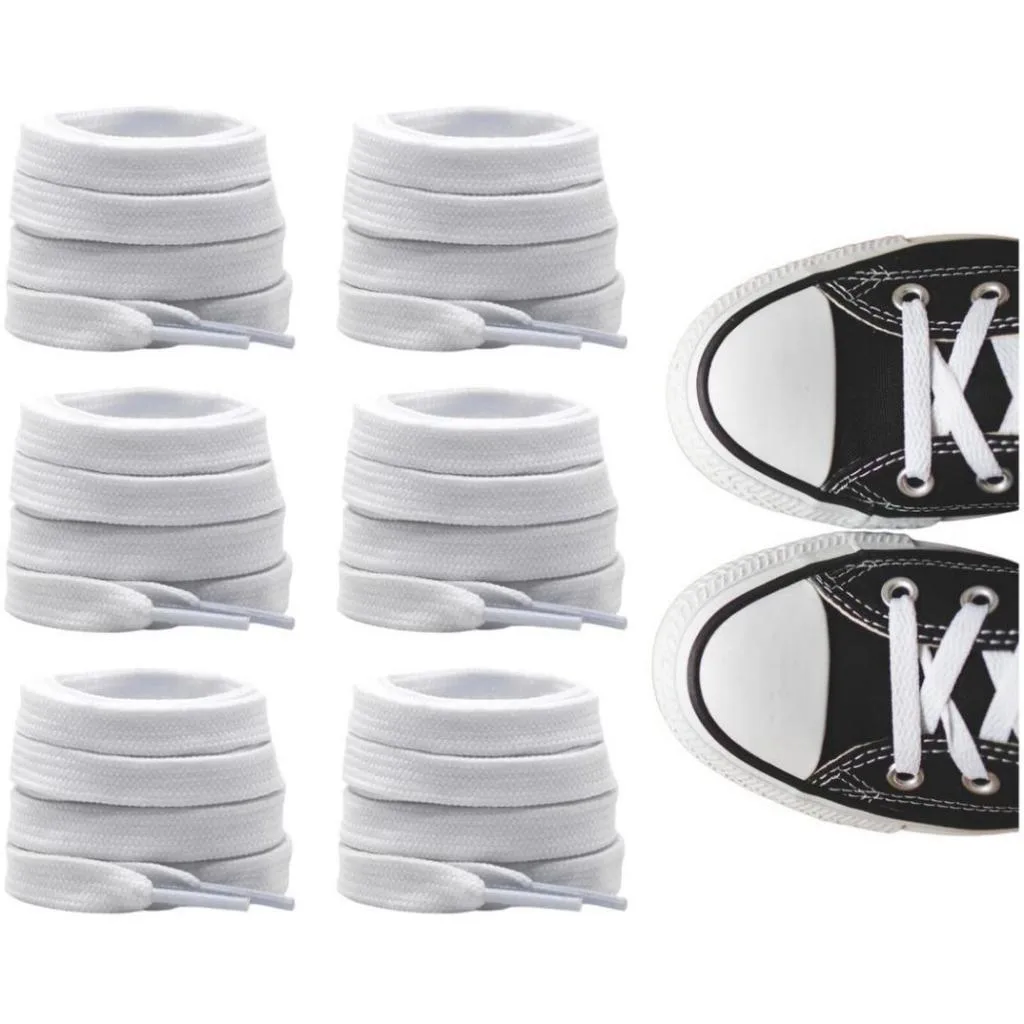 Kit de cadarços planos para tênis