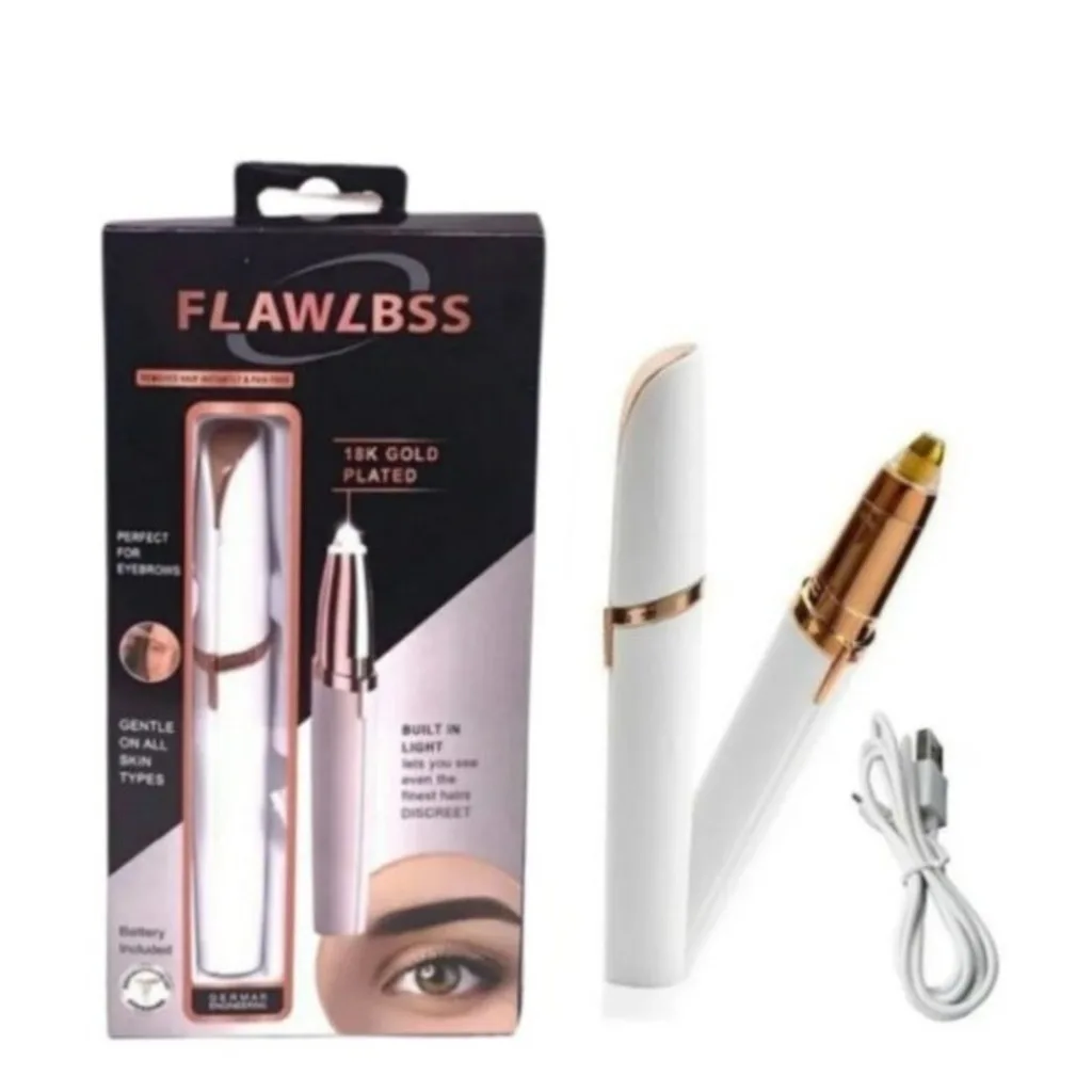 Caneta Depiladora Para Sobrancelhas, Nariz, Buço, Elétrica Recarregável USB