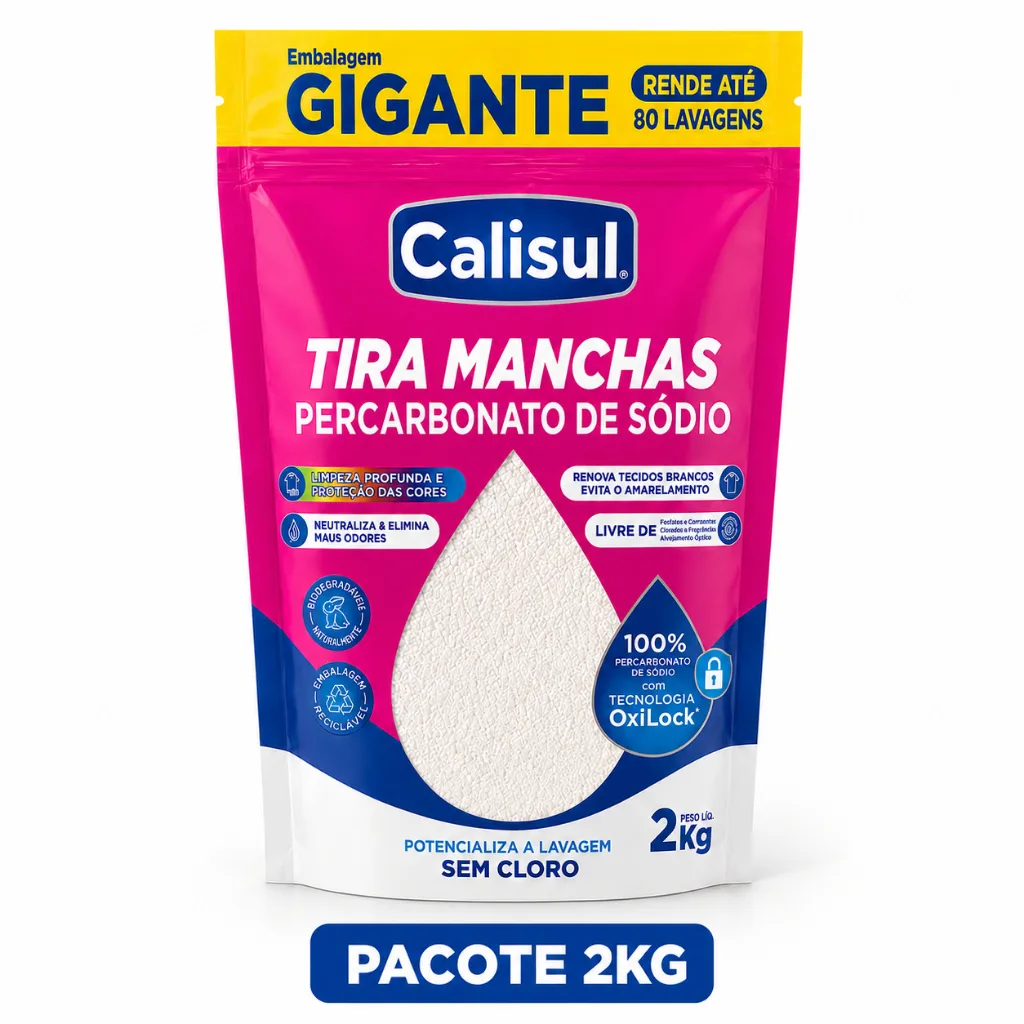 Percarbonato de sódio Calisul para remover manchas