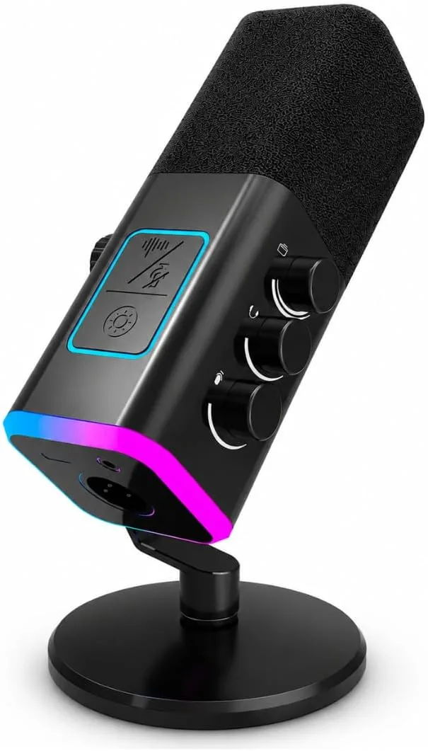 Microfone AM8 para podcast e streaming