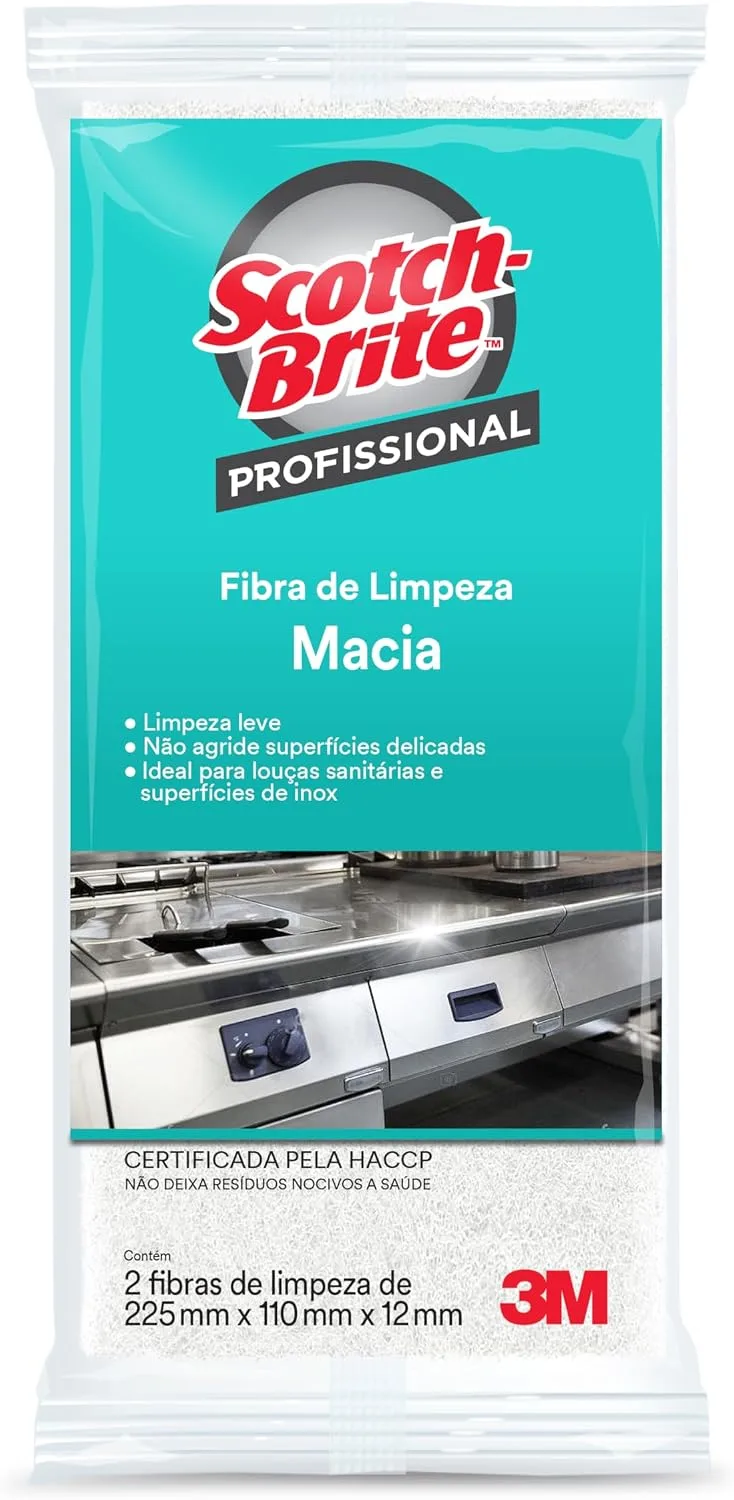 Fibra para limpeza delicada profissional
