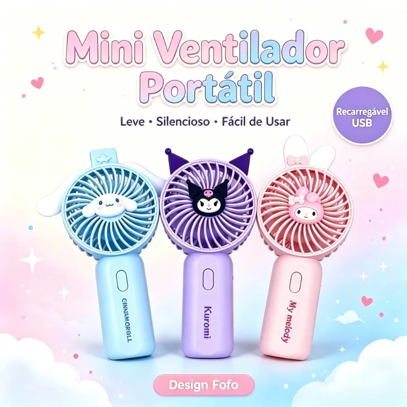 Ventilador portátil recarregável de mesa