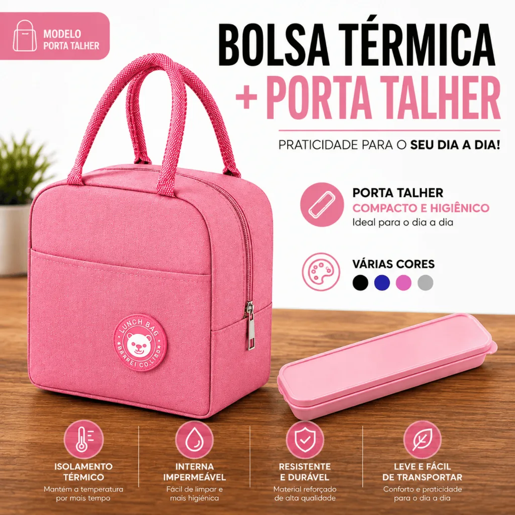 Bolsa térmica para marmita com porta-talher