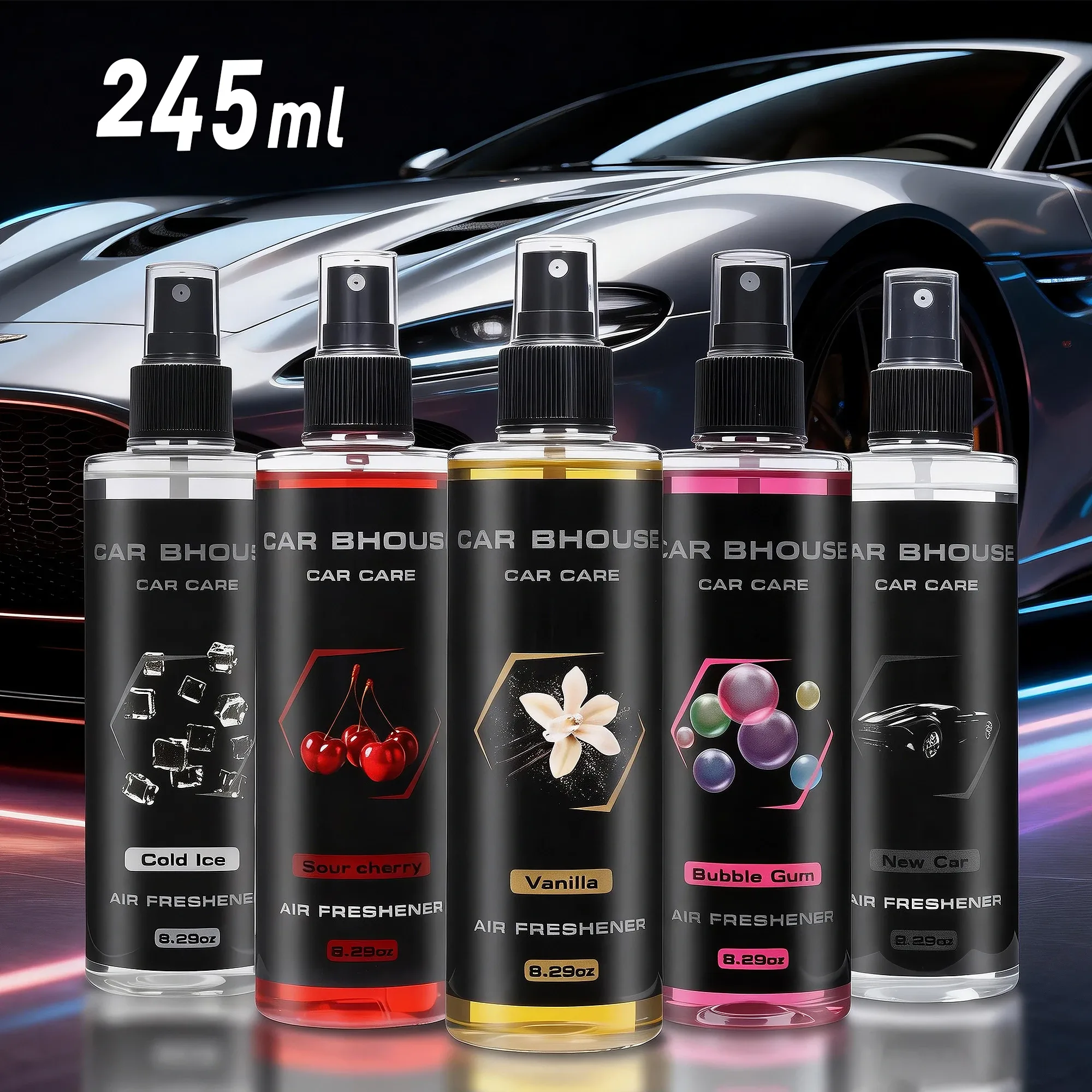 Spray aromatizante floral para interior de carro