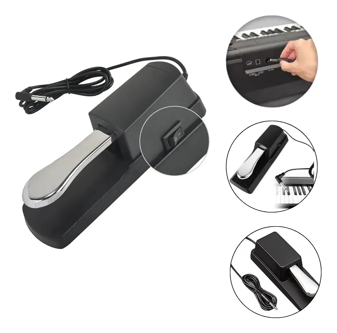 Pedal sustain universal para teclado