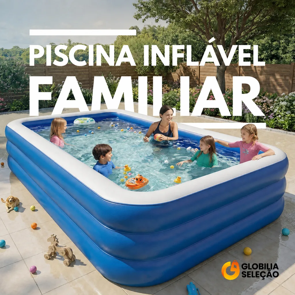 Piscina inflável infantil retangular