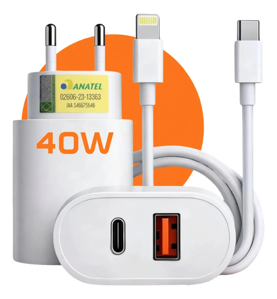 Carregador turbo de 40 W para iPhone