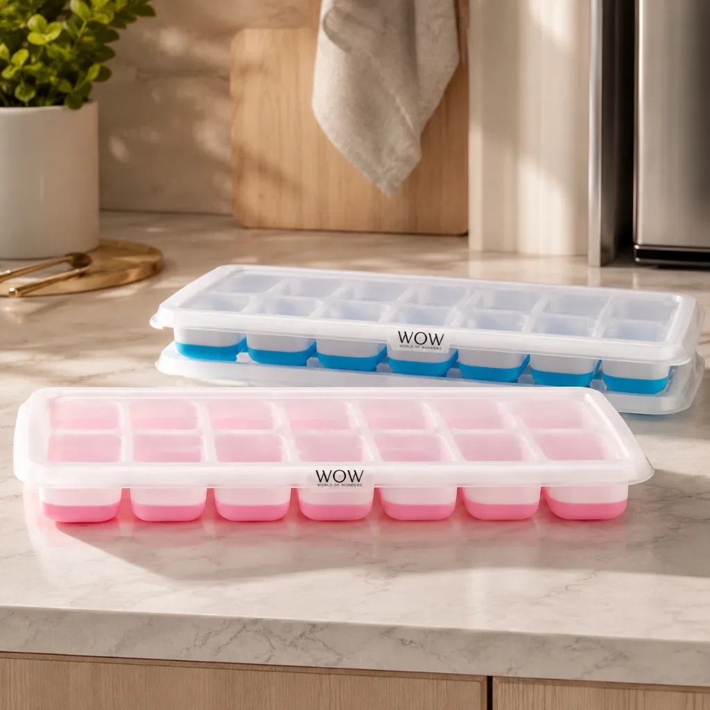 Kit com 4 formas de gelo de silicone