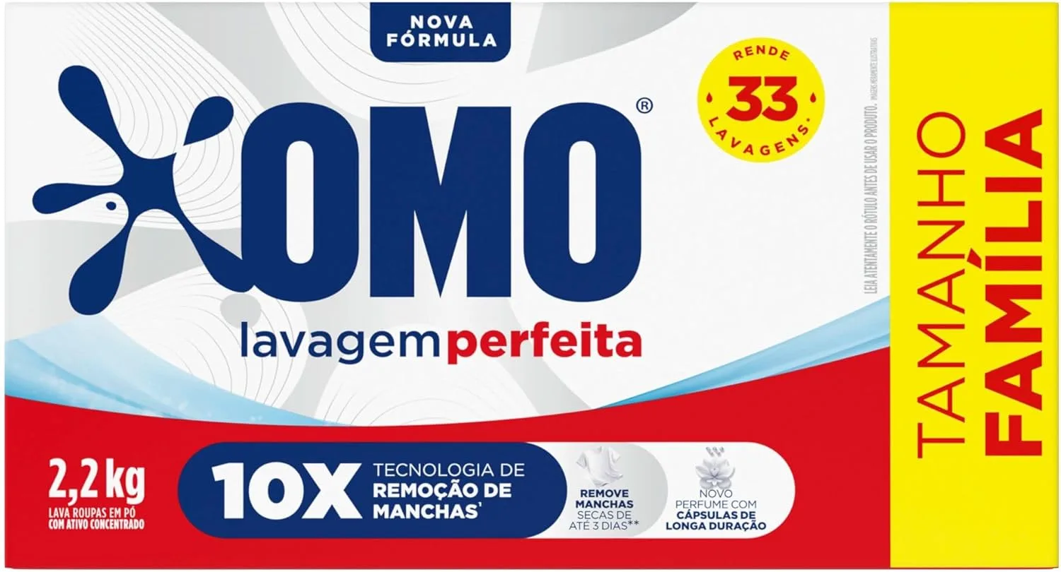 Sabão em pó OMO Lavagem Perfeita de 2,2 kg