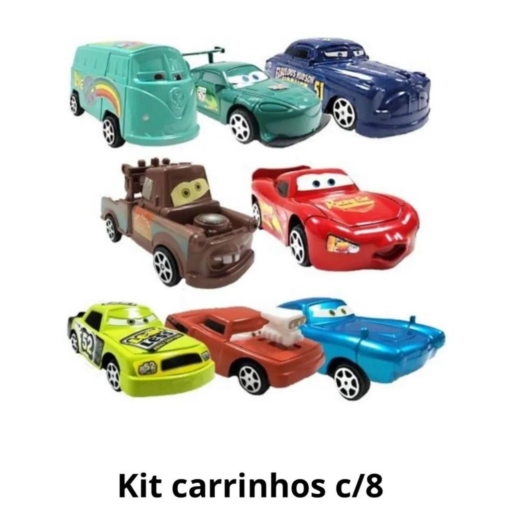 Kit infantil de carrinhos com fricção