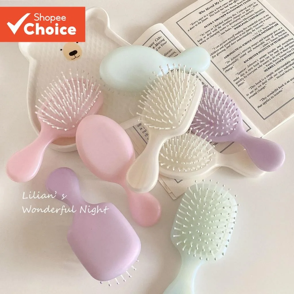 Escova de cabelo portátil com massagem