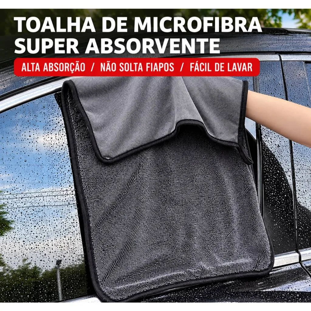 Toalha de microfibra para carros 60 x 90 cm