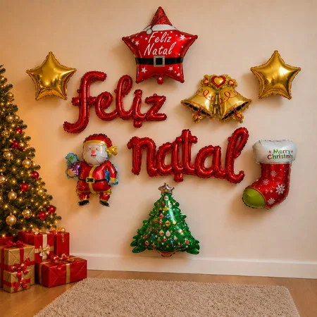 Kit de balões natalinos para decoração