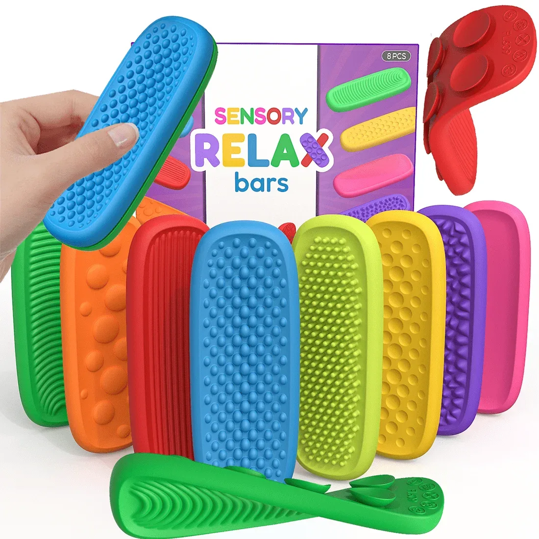Tira sensorial de silicone para brincar