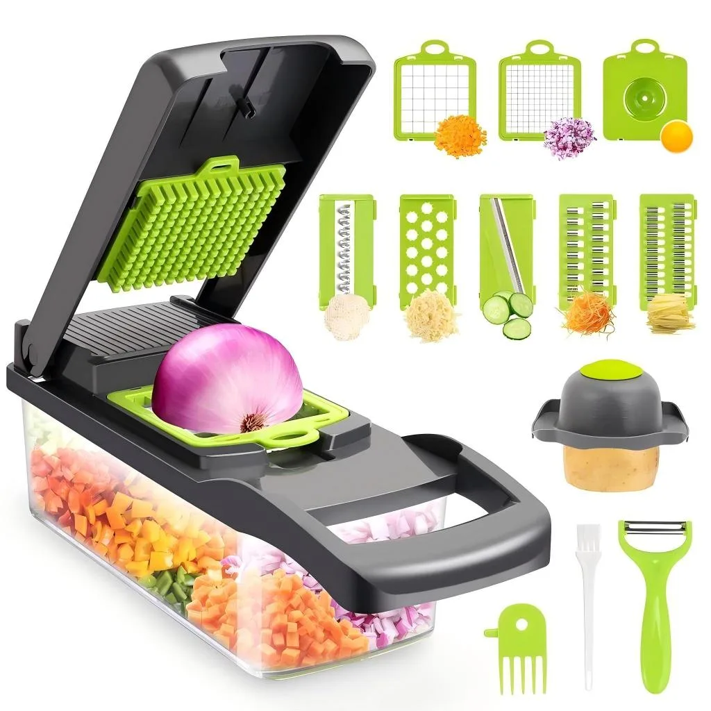 Cortador manual multifuncional de legumes